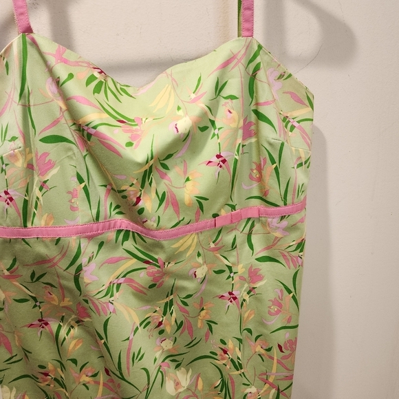 Amanda Smith Cotton Floral Strappy Fitted dress size  16 - Picture 4 of 11